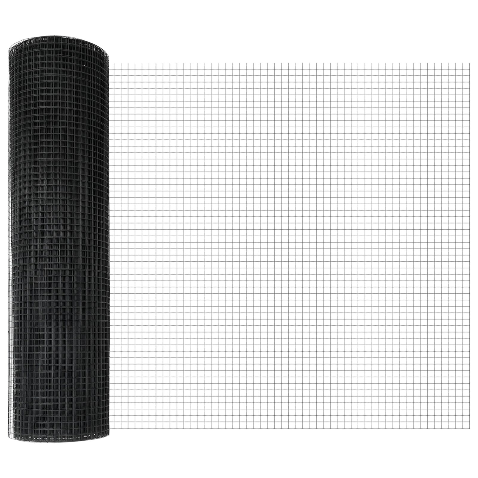 Cerca de malla soldada  con 13 postes gris 0.8x100 m acero V0672 Vetonek