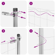 Cerca de Alambre Soldado  con 13 Postes 0.4x100 m Acero Galvanizado V8235 Vetonek