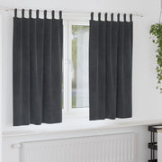 Blackout Curtains with Hanging Ties 2 pcs of Light Gray Velvet V3556 Vetonek