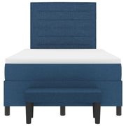 Cama con Base de Muelles con Colchón y Banco Azul 120x190 cm Tela V0277 Vetonek