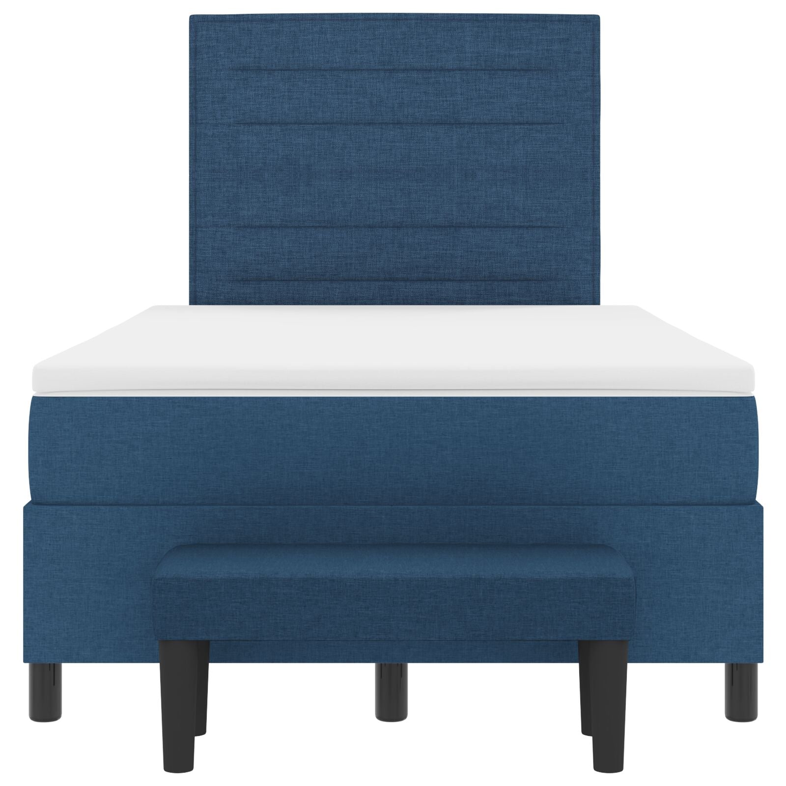 Cama con Base de Muelles con Colchón y Banco Azul 120x190 cm Tela V0277 Vetonek