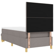 Box Spring Bed with Mattress and Taupe Bench 90x190 cm Fabric V3124 Vetonek