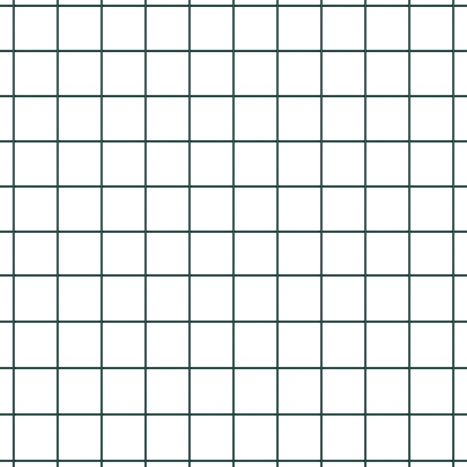 Cerca de Malla Soldada  con 13 Postes con Flange Verde 0.4x50 m de Acero V6209 Vetonek