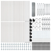 Clôture en fil soudé avec 13 poteaux avec bride 1x100 m en acier galvanisé V5462 Vetonek