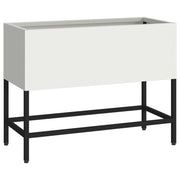 Jardinera Elevada 60x26x45 cm Acero Blanco V9722 Vetonek