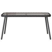 2 Piece Garden Dining Set with Cushions Black Polyester Rattan V1396 Vetonek