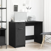 Bureau en Chêne Noir - 100x50x75 cm - En Bois Ouvré V1773 Vetonek