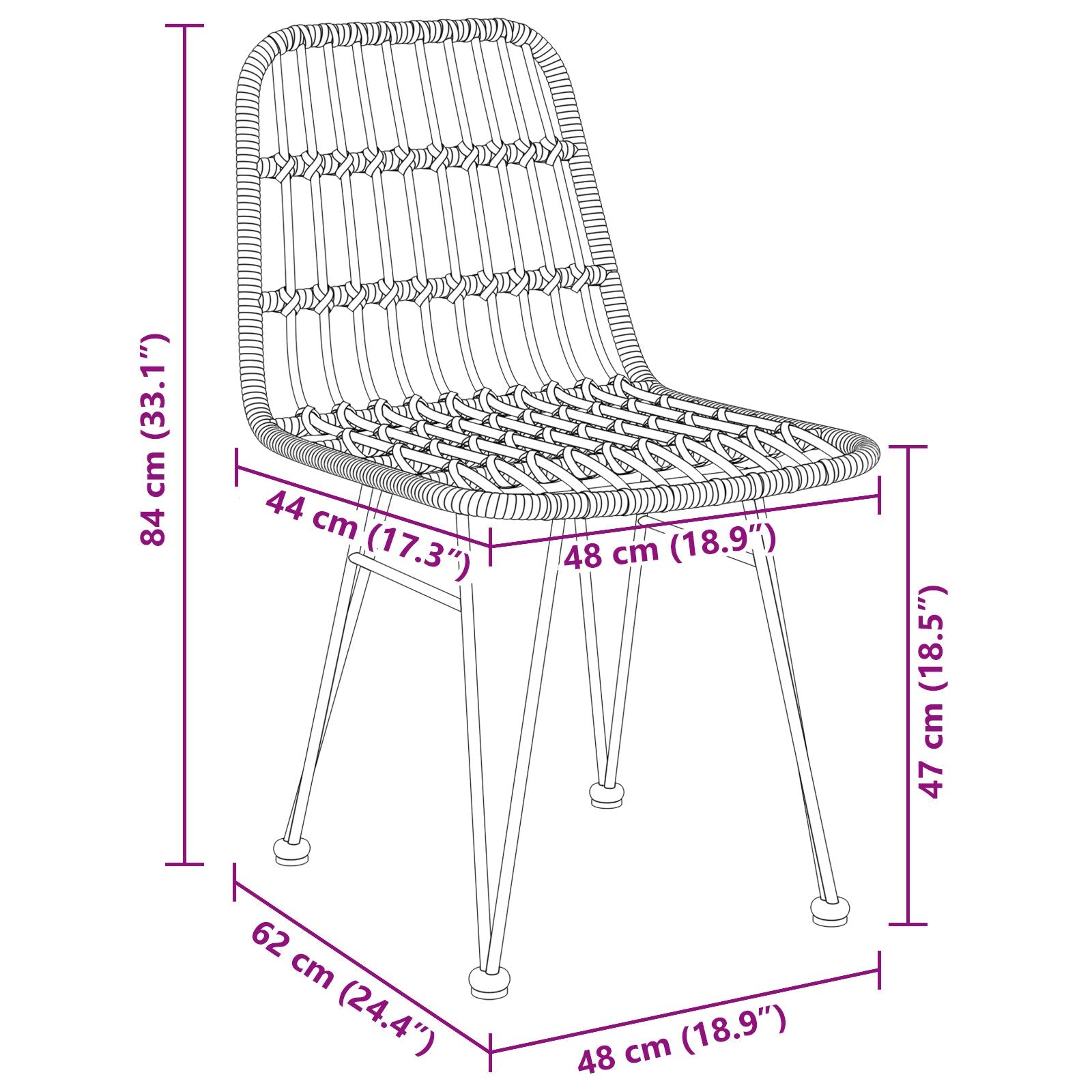 Conjunto de Comedor de Jardín de 5 Piezas  de Ratán Poliéster Negro V1267 Vetonek