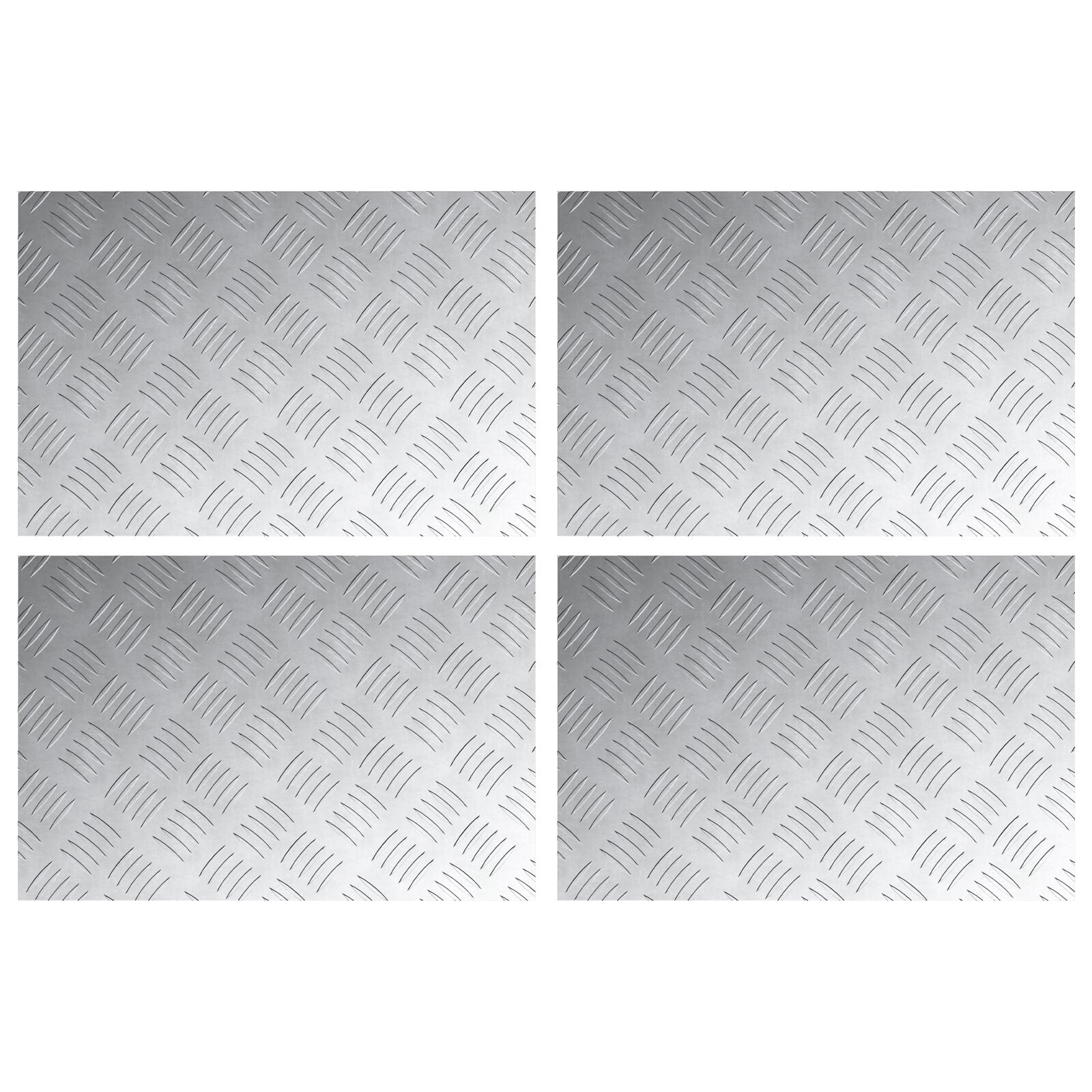VidaXL Assiettes en aluminium - Lot de 4, 60x40 cm, antidérapantes V7332 Vetonek