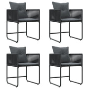 6 Piece Garden Dining Set with Steel Cushions and Synthetic Rattan V1590 Vetonek