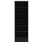 Zapatero Negro Roble 31,5x35x90 cm Madera de alta calidad V0875 Vetonek