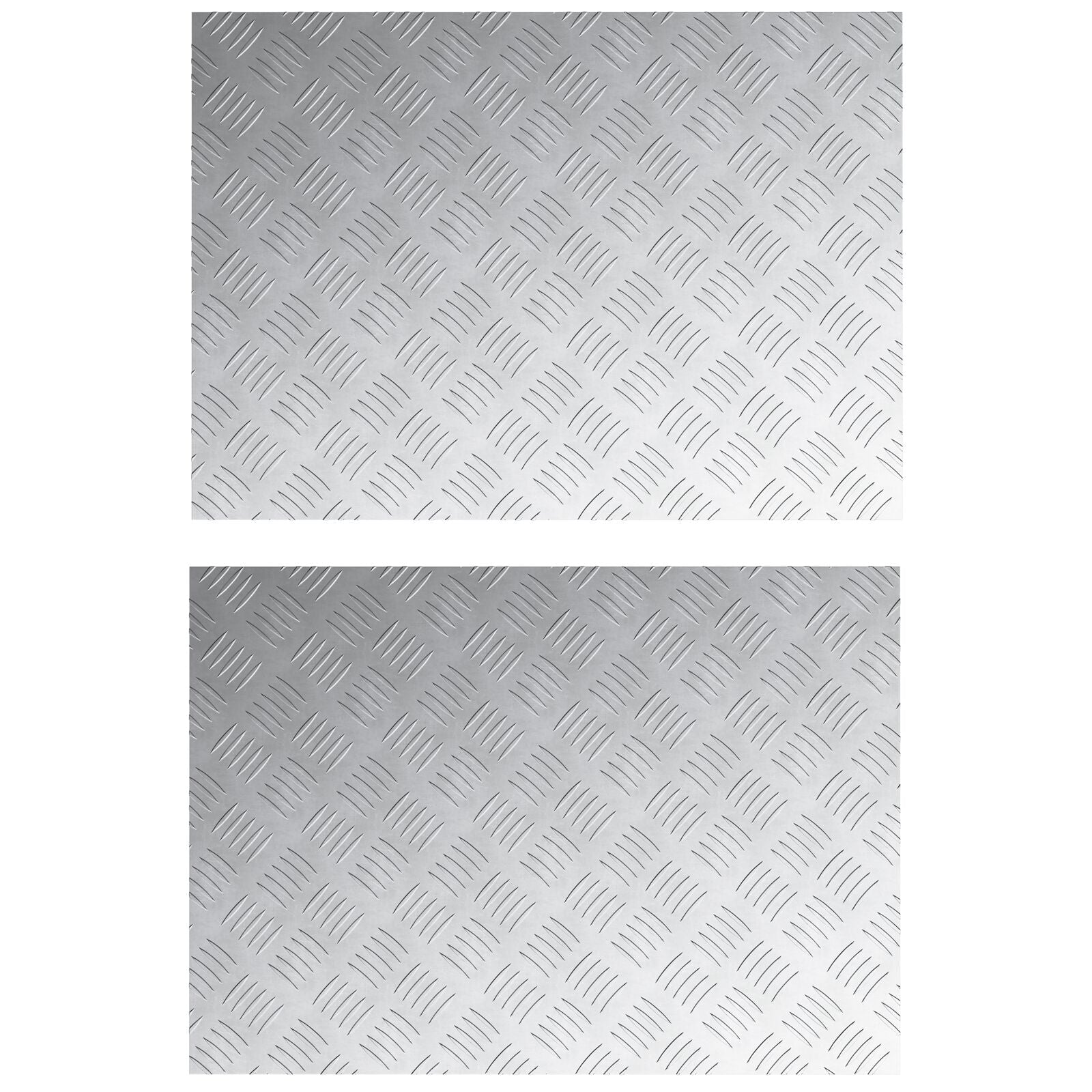 Assiettes en aluminium avec motif losange, 2 pièces, antidérapantes, 70x50 cm V7585 Vetonek