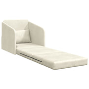 Sofá Cama de Piso  2 en 1 Crema 65x80x83 cm Terciopelo V5746 Vetonek