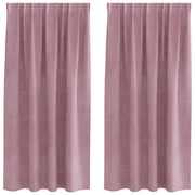 Blackout Curtains with Top Tape 2 Pieces Dark Pink Velvet V3358 Vetonek