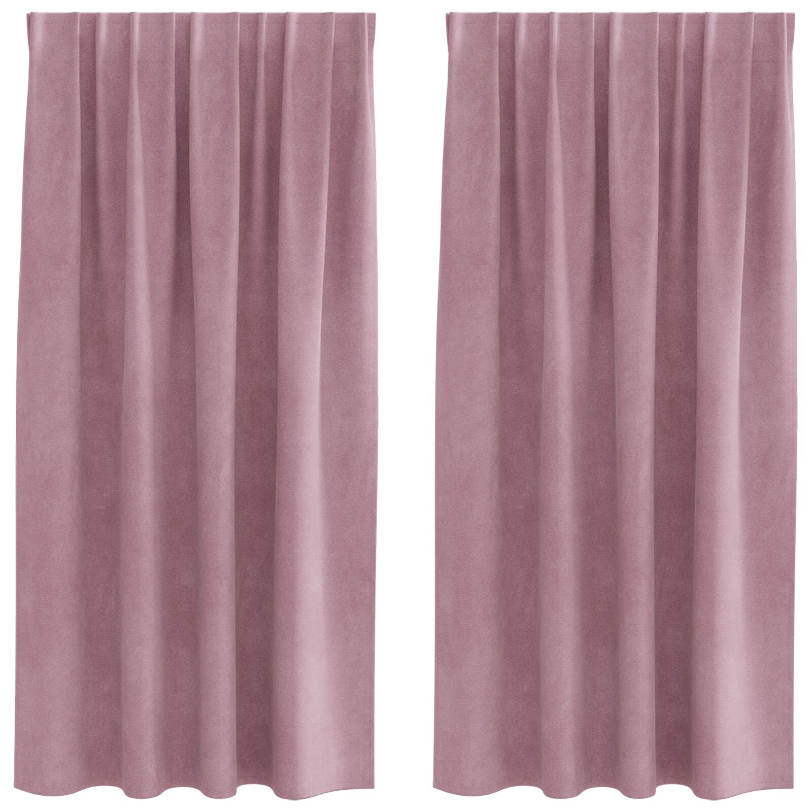Blackout Curtains with Top Tape 2 Pieces Dark Pink Velvet V3358 Vetonek