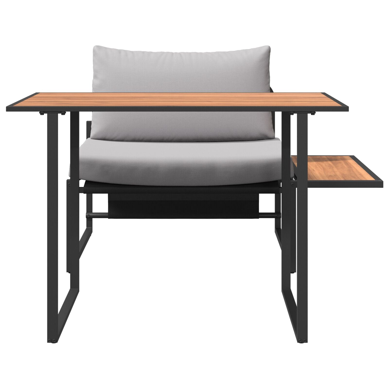 2-Piece Garden Dining Set Single Chair with Light Gray Cushions V9720 Vetonek