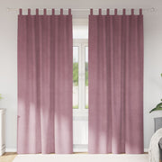 Blackout Curtains with Hanging Ties 2 pcs Dark Pink Velvet V3433 Vetonek