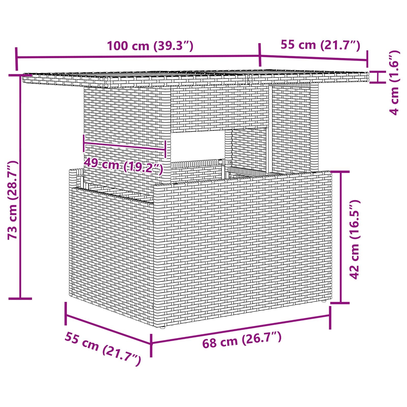 8 Piece Garden Dining Set with Cushions in Black Acacia Rattan V1536 Vetonek
