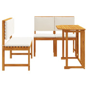 4-Piece Solid Acacia Wood Garden Dining Set V2256 Vetonek