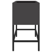 Jardinera Elevada 60x26x45 cm Acero Negro V9715 Vetonek