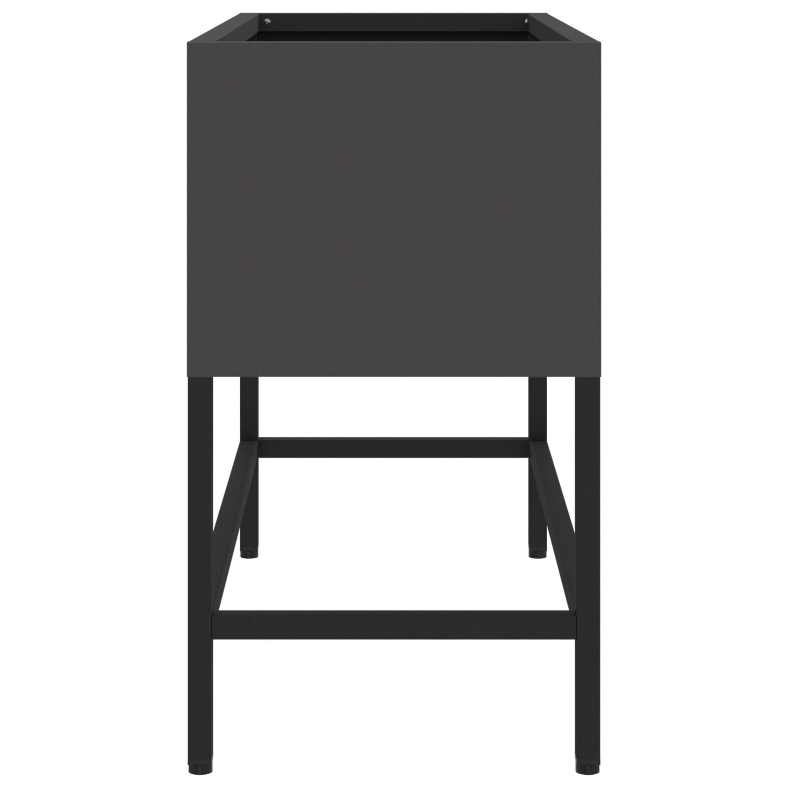 Jardinera Elevada 60x26x45 cm Acero Negro V9715 Vetonek