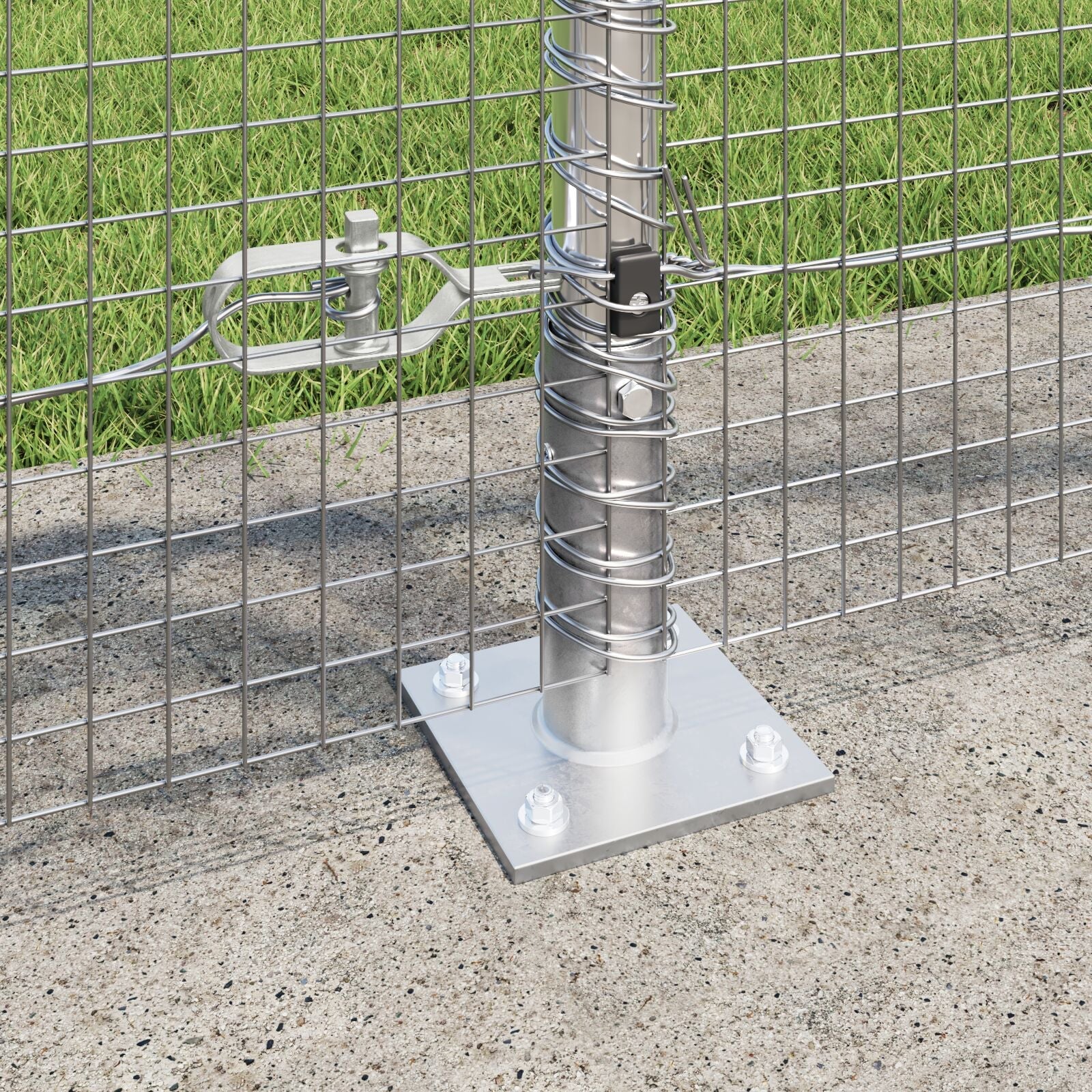 Clôture en fil soudé avec 13 poteaux avec bride 1x100 m en acier galvanisé V5462 Vetonek