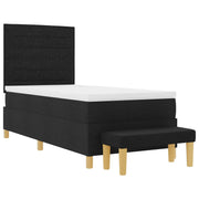 Bed Frame with Mattress Set of 2 Black Fabric 90 x 190 cm V2332 Vetonek