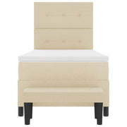 Cama con Base Tapizada con Colchón y Banco Beige 80x200 cm Tela V0758 Vetonek