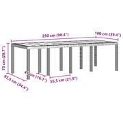 Conjunto de Comedor de Jardín de 11 Piezas con Cojines Antracita Poliratán V5472 Vetonek