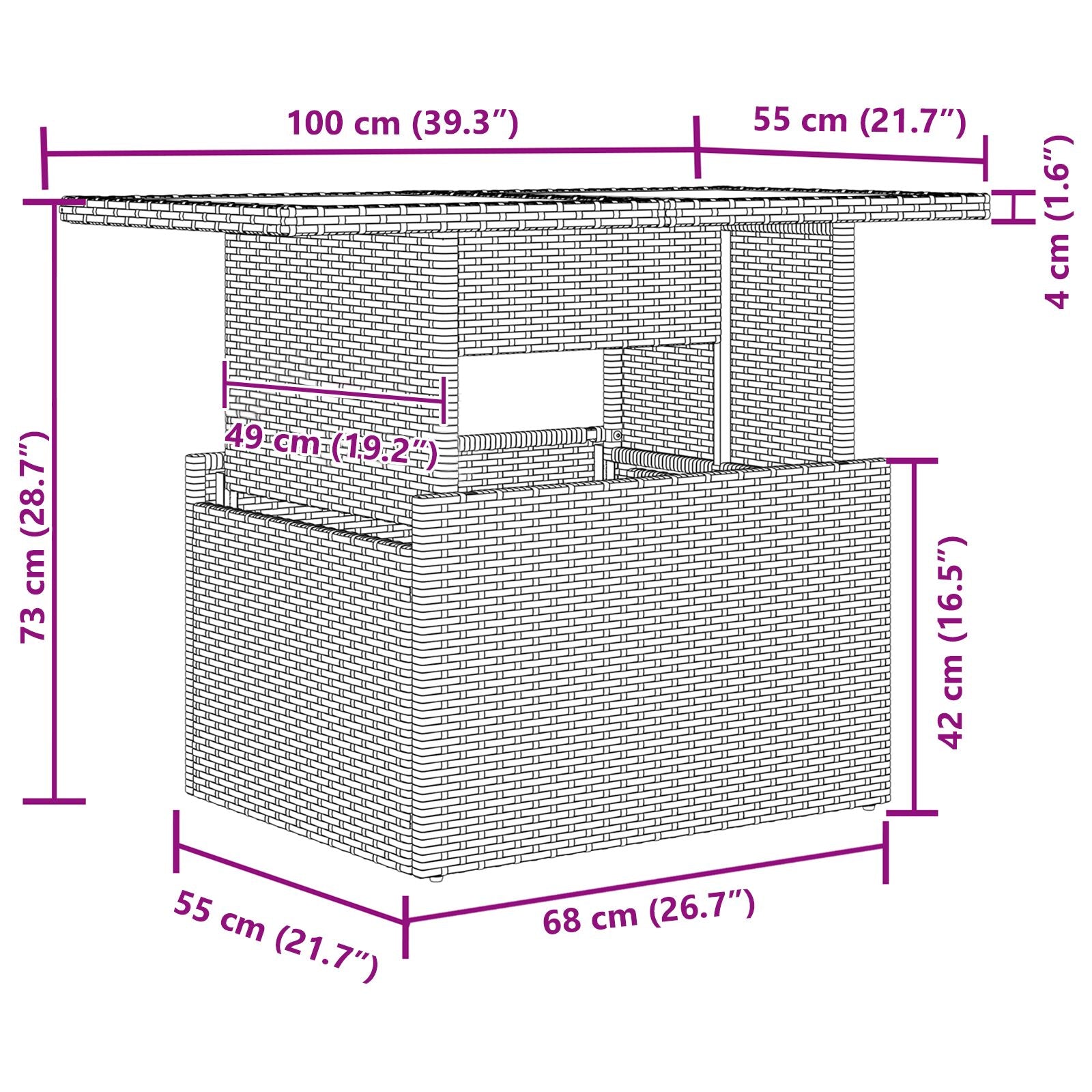 Conjunto de Comedor de Jardín de 6 Piezas con Cojines Gris Poliratán Acacia V8897 Vetonek