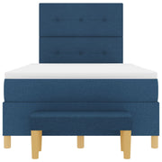 Cama con Base con Colchón y Banco Azul 120x190 cm Tela V3353 Vetonek