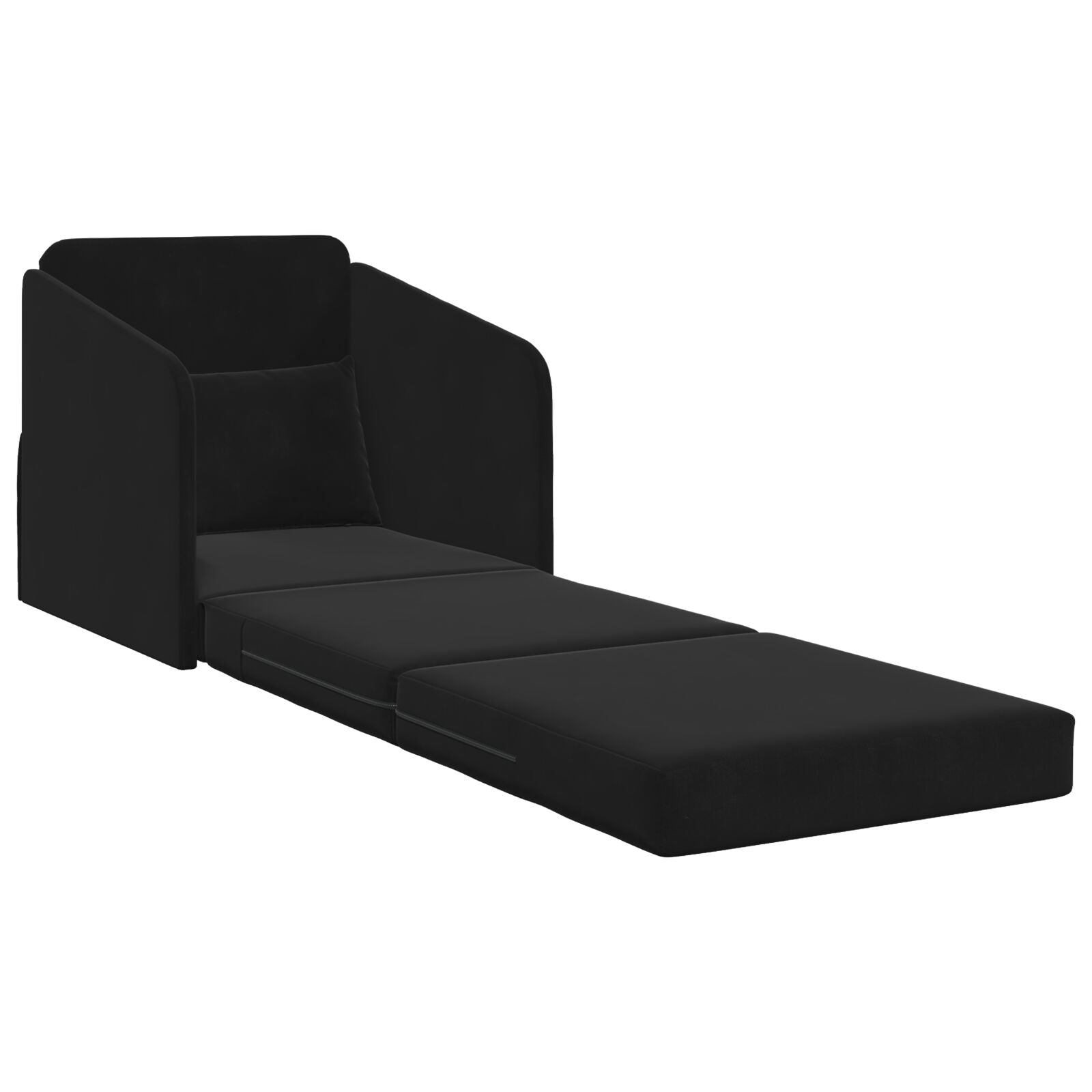 Sofá cama  2 en 1 Negro 65x80x83 cm Terciopelo V5722 Vetonek