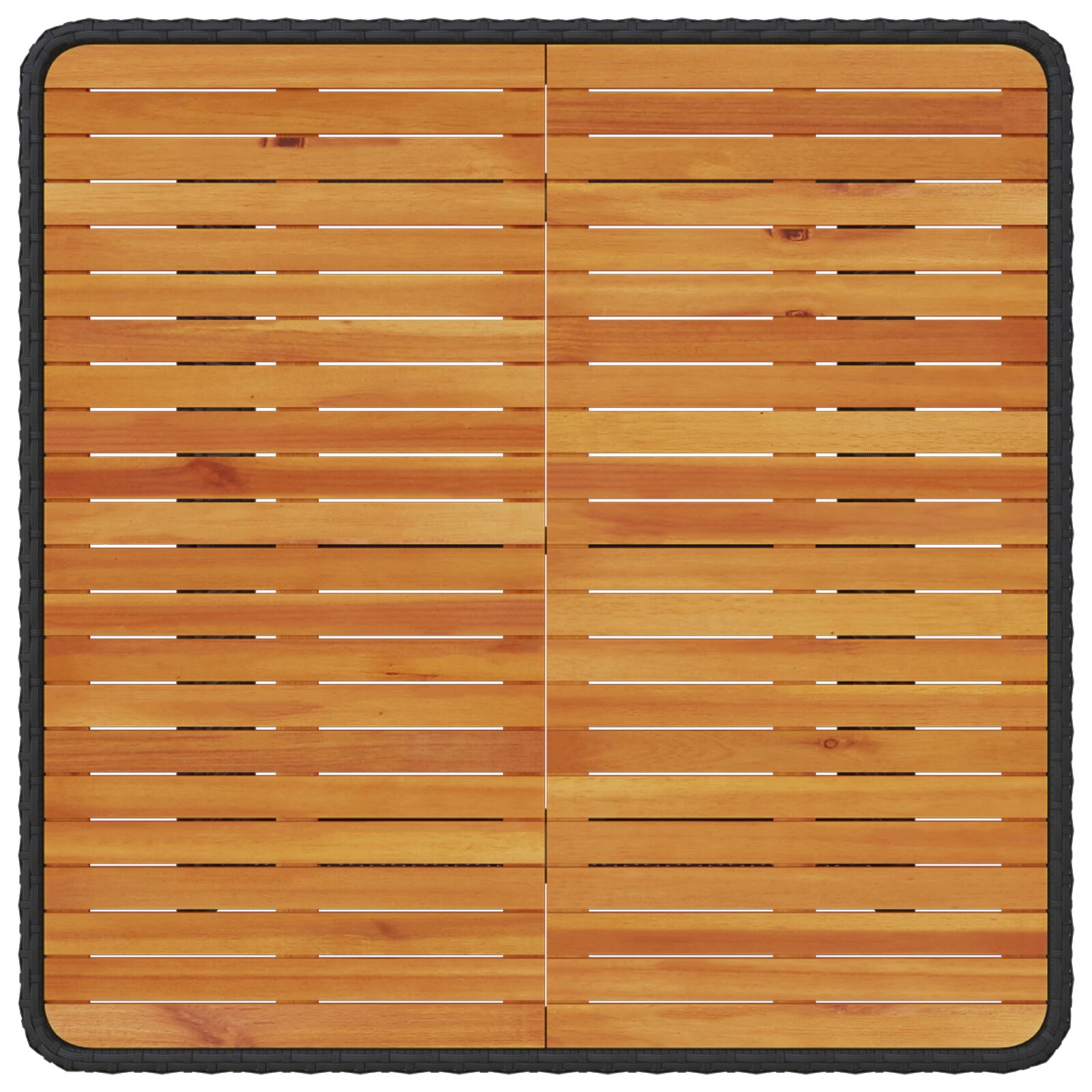 Conjunto de Comedor de Jardín de 3 Piezas con Cojines VidaXL Ratán Poliéster Acacia Negro V0148 Vetonek