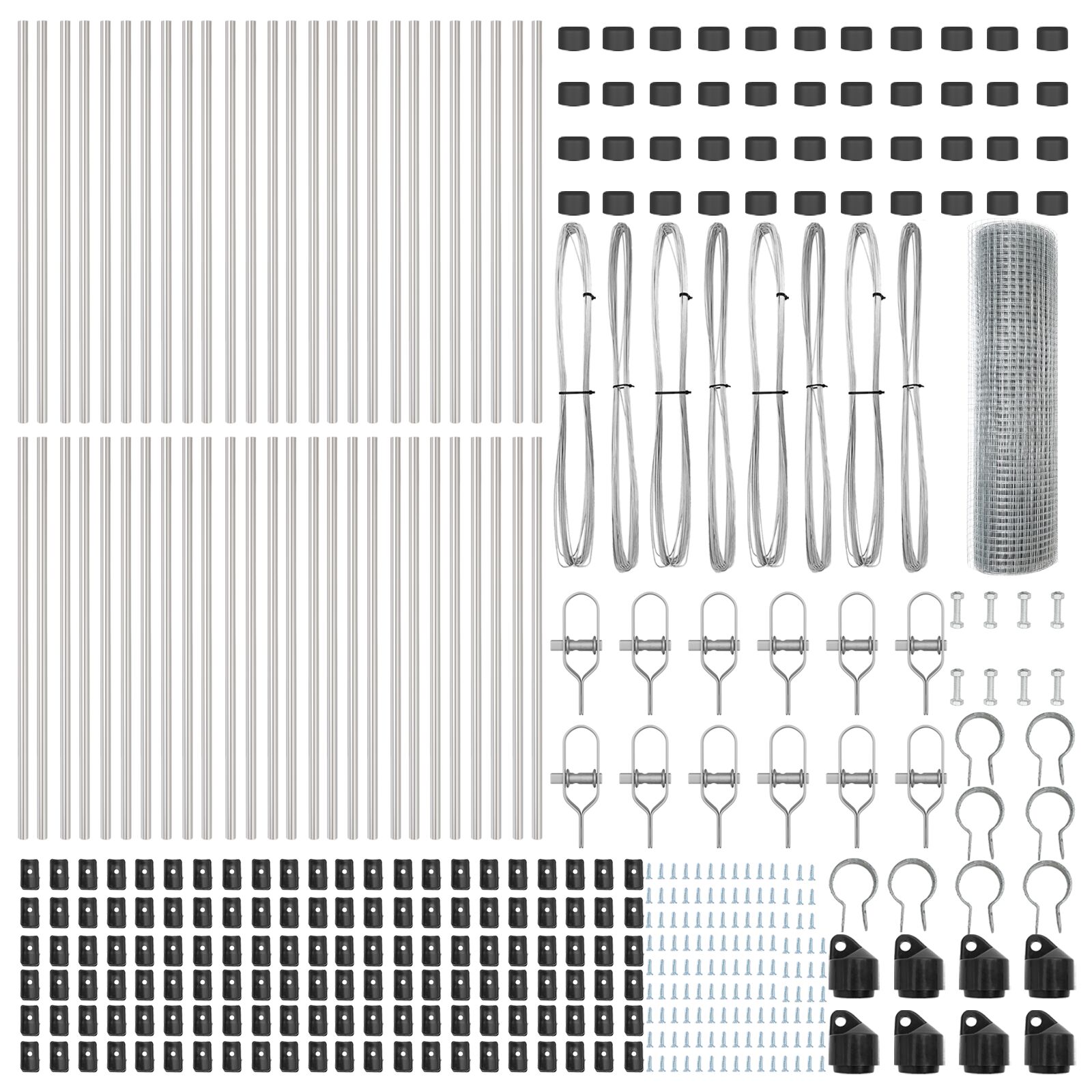 Cerca de Alambre Soldado  con 13 Postes 0.4x100 m Acero Galvanizado V8235 Vetonek