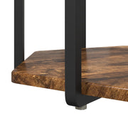 Mesa Lateral 2 pcs de Madera de Roble Ahumada y Metal V4368 Vetonek