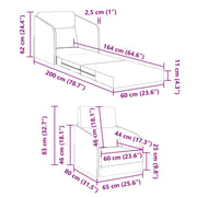 Sofá Cama de Piso  2 en 1 Crema 65x80x83 cm Terciopelo V5746 Vetonek