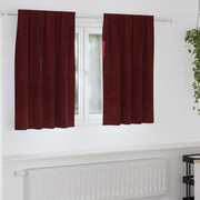 Blackout Curtains with Top Tape 2 pcs Burgundy Velvet V3945 Vetonek