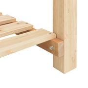 Macetero de jardín con estante 161x43x76 cm de madera maciza de abeto V0562 Vetonek