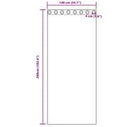 Blackout Curtains with Eyelets 2 units Light Gray Velvet V3488 Vetonek