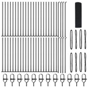 Clôture en fil soudé avec 13 poteaux à brides gris 0,8x100 m acier V7787 Vetonek