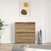 Zapatero con cajón desplegable estilo roble ahumado 80x21x87,5 cm V9754 Vetonek