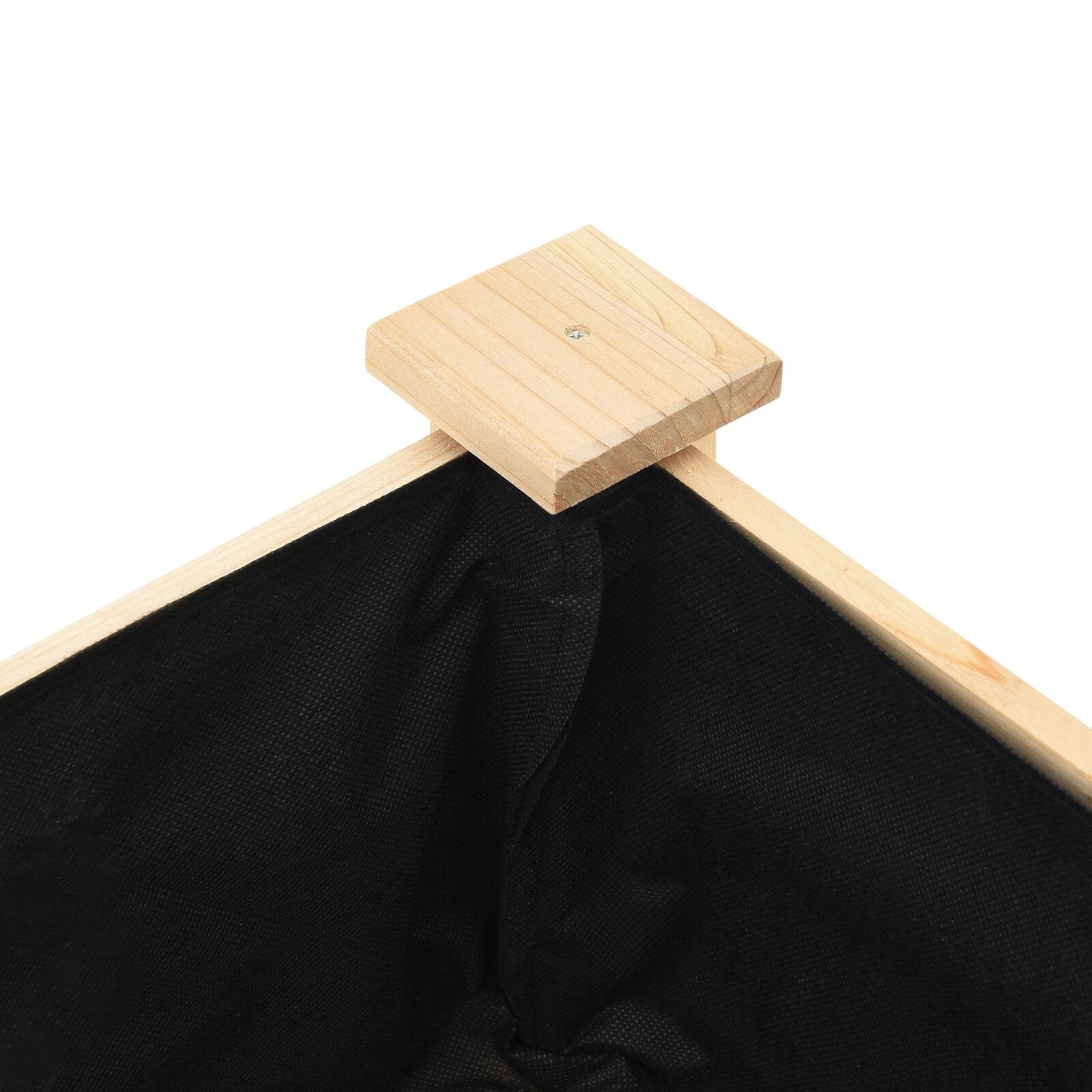 jardinera con estante 60x60x76 cm de madera maciza de abeto V0654 Vetonek