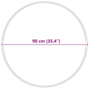 Alfombra Shaggy con respaldo de látex Crema ø90 cm V9110 Vetonek