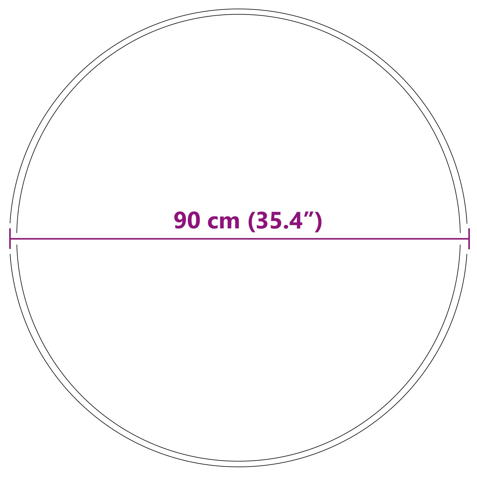 Alfombra Shaggy con respaldo de látex Crema ø90 cm V9110 Vetonek