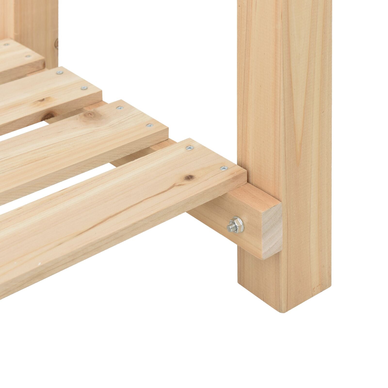 Plantador de Jardín con Estante 45x45x76 cm Madera Sólida de Pino V0647 Vetonek