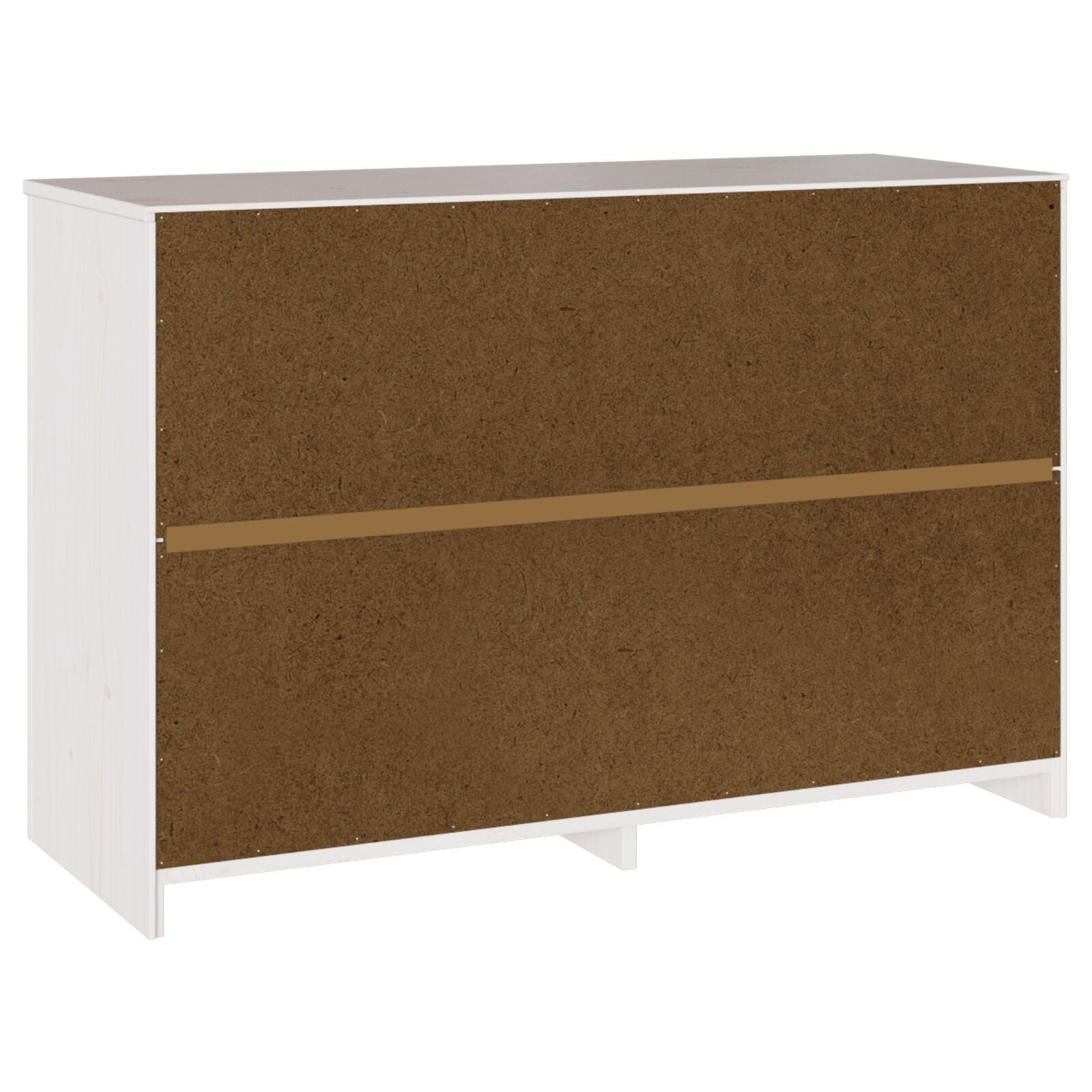Comoda ""DRAMMEN"" Blanca 111x43x73,5 cm de Madera Sólida de Pino V7071 Vetonek