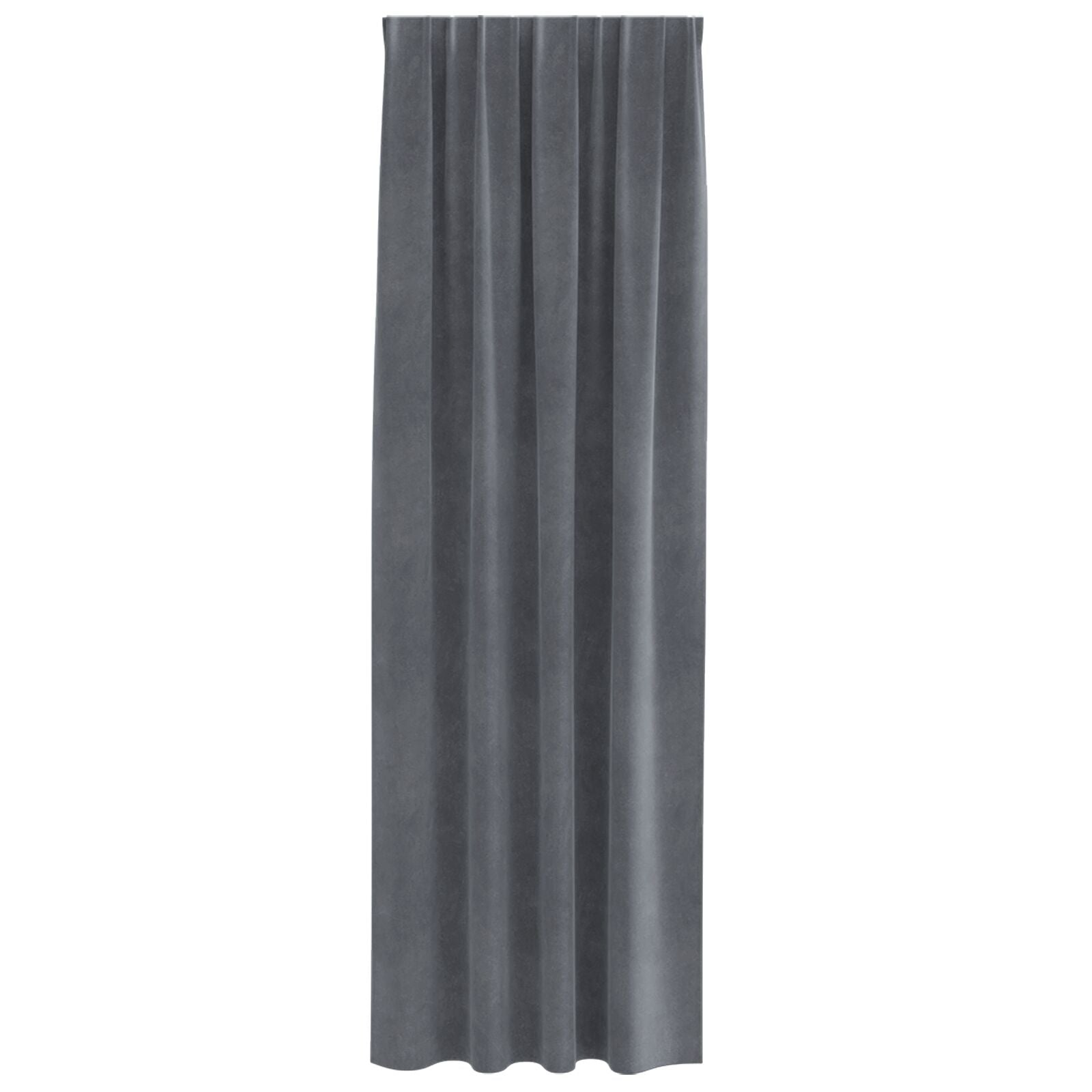 Blackout Curtains with Top Tape 2 pcs of Light Gray Velvet V3839 Vetonek