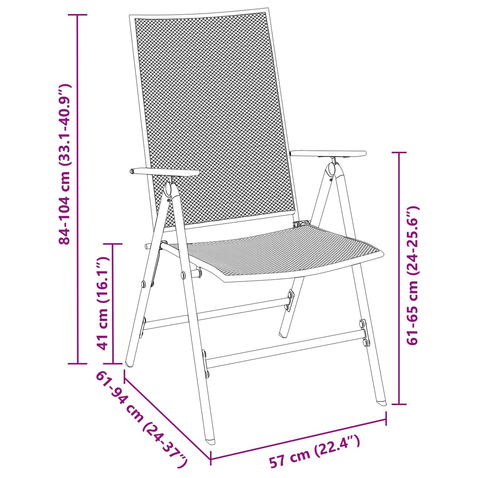 Conjunto de Comedor de Jardín de 3 Piezas  Acero Antracita V2165 Vetonek