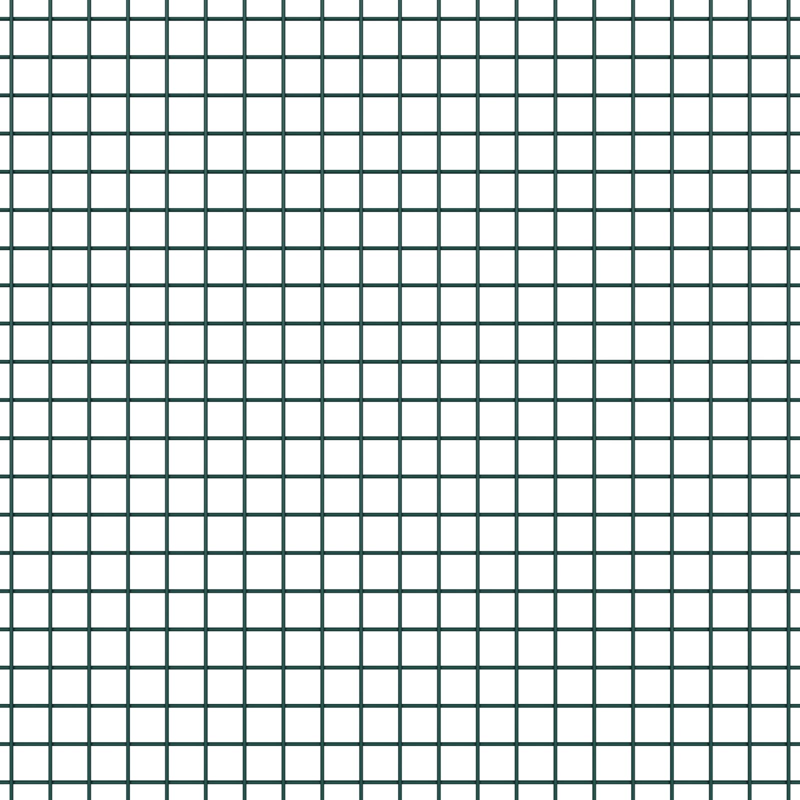 Juego de Postes de Cerca Set de 2 Verde Metal 10 x 0.5 m V8419 Vetonek