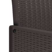 Juego de Comedor de Jardín Set de 3 Marrón Oscuro Polipropileno V6301 Vetonek